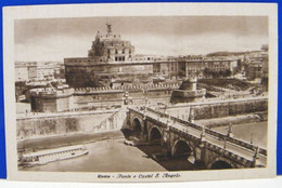 (R) ROMA - PONTE E CASTEL S. ANGELO - NON VIAGGIATA 1930ca - Bridges