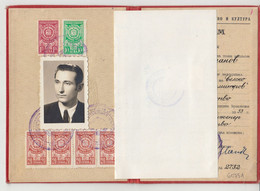 Bulgaria 1953 High Shool Diploma With Additional 1970 Certification 1.20Lv.,10Lv.,4x20st. Fiscal Revenue Stamps (60751) - Dienstmarken
