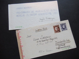Slovesko / Slowakei 1942 Zensurbrief Mit Inhalt Nach Diedenhofen Westmark Husarenkaserne Weitergeleitet / Mehrfachzensur - Briefe U. Dokumente