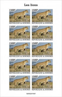 Burundi 2022, Animals, Lions III, Sheetlet IMPERFORATED - Ungebraucht