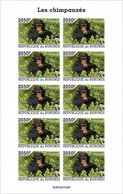 Burundi 2022, Animals, Monkey IV, Sheetlet IMPERFORATED - Unused Stamps