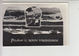 Novi Vinodolski Croatia, 2 Boats 3 Man Paralel Water Skiing, Ski Nautique (ws027) 1969 Real Photo Postcard - Wasserski