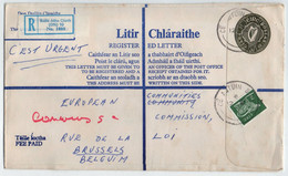 IRLANDE - EIRE - BAILE ATHA CLIATH - DUBLIN /1977 ENTIER POSTAL RECOMMANDE => CONSEIL DE L'EUROPE STRASBOURG(ref 7935c) - Interi Postali