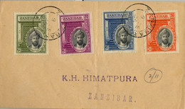 1936 ZANZIBAR , YV. 191 / 194 , JUBILEO DEL SULTÁN SEYYID KHALIFA BEN HAROUB - Zanzibar (...-1963)