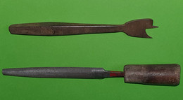 Lot 2 Anciens OUTILS Spécial - LIME à Métaux Et MÈCHE à Bois - "Laissé Dans Leurs Jus" - Vers 1950 - Autres Appareils