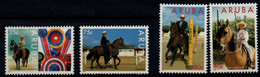 Aruba 1995 Interpaso Horse Show 4 Values MNH 2205.0939 - Caballos
