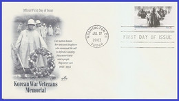 #3803 U/A ARTCRAFT FDC   Korean War Veterans Memorial - 2001-2010