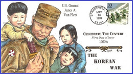 #3187e U/A COLLINS HAND PAINTED FDC   1950s The Korean War - 1991-2000