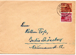 58642 - Berlin - 1953 - 4Pfg Bauten PGAUmschlag M. ZusFrankatur Als OrtsBf BERLIN - Storia Postale