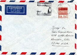 58664 - Bund - 1970 - 1,10DM Gr.Bauten EF A LpBf KOELN - .. -> Kenosha, WI (USA) - Cartas & Documentos