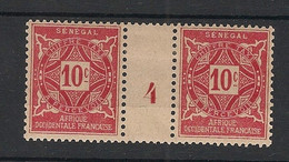 SENEGAL - 1914 - Taxe TT N°Yv. 13 -  10c Rose - Paire Millésimée 4 - Neuf * / MH VF - Timbres-taxe