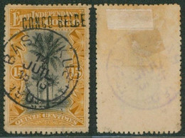 Congo Belge - 15ctm Ocre Surcharge CONGO BELGE Obl S.C. "Basankusu" - Oblitérés