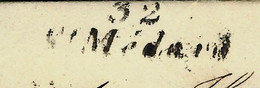 MARQUE CURSIVE 32 "St Médard" 1838 SARRAZIN FILS  ST MEDARD P. HOLAGRAY BORDEAUX SIGN. MACONNIQUE B.E.V.SCANS+HISTORIQUE - 1801-1848: Précurseurs XIX