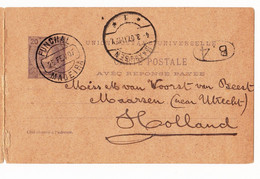 Entier Postal 1907 Funchal Madeira Portugal Maarssen Pays Bas Holland Nederland - Funchal