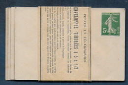 Entier 5c Semeuse - Paquet De 10 Enveloppes Sous Bande - Buste Postali E Su Commissione Privata TSC (ante 1995)