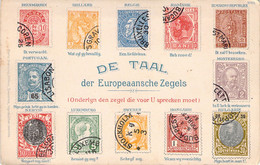 CPA De Taal Der Europeaansche Zegels - Marco Marcovici Editeur - Carte Non Voyagée - Postzegels (afbeeldingen)