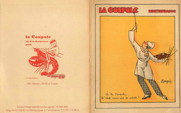 Menu Ancien Publicitaire Illustrée Illustrateur MARGERIE * Restaurant LA COUPOLE Montparnasse Paris * Cuisinier Peintre - Menus