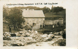 Orbey Remomont * Carte Photo * Catastrophe Du 6 Juillet 1936 , Le Café GAUDEL - Orbey
