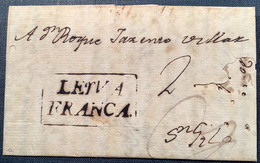 "LEIVA FRANCA" Unrecorded In Black ! RARITY 1810 Entire>San Gil (Colombia Prephilately Colombie Cover Lettre Spain - Colombie