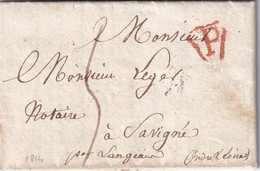 France Marque Postale - Paris 1814 - 1801-1848: Précurseurs XIX