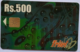 Sri Lanka Tritel Phonecard Rs.500 ABSTRACT DESIGN ( Yellow C/N ) - Sri Lanka (Ceilán)