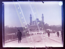 PLAQUE DE VERRE Photo Négatif PARIS - Palais Du Trocadero Animée - Années 1890 Ou 1900 - Glasplaten
