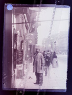 PLAQUE DE VERRE Photo Négatif PARIS Rue Turbigo Animée - Années 1890 Ou 1900 - Glasplaten