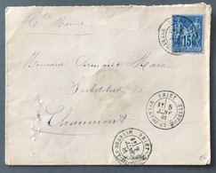 France N°90a (bleu Sur Bleu) Sur Enveloppe De Briey 5.1.1881 - (B4032) - 1877-1920: Periodo Semi Moderno