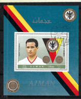 AJMAN 1969:  Bloc Obl. "Football H. Tilkowski" - Oblitérés