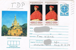 Bulgarien Ganzsachenumschlag Sofia - Russische Kirche - Orthodox Church - Zusatzfrankatur - Covers & Documents