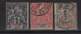 Senegambie Et Niger - N°1 + 5 + 6 - Obliteres - Cote 28€ - Used Stamps