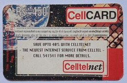 Sri Lanka Cellcard Rs.450 Globe And Info Box - Sri Lanka (Ceilán)