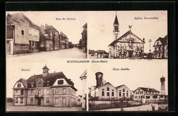 CPA Wittelsheim, Mine Amélie, Rue De Cernay, Mairie - Cernay