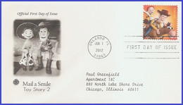 #4680 ADDR PCS ARTCRAFT FDC   Mail A Smile Toy Story 2 - 2011-...