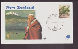 Nouvelle-Zélande, Enveloppe Commémorative Du 24 Novembre 1986 " Visite Du Pape Jean-PaulI à Christchurch " - Cartas & Documentos