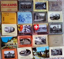 Riesenkarton Mit 181 Leporellos Und Fotomäppchen, Meist Deutschland Und Europa, Von Alt Bis Neu, Alle Im Scan, - 500 Postcards Min.