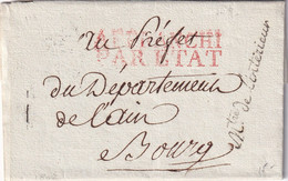 France Marque Postale - Paris Mtre De L'Intérieur - Cachet Signature Chaptal - 1802 - 1801-1848: Vorläufer XIX