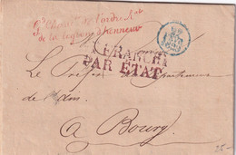 France Marque Postale - Paris Gd Chancer De L'Ordre Ral / De La Légion D'honneur - 1829 - 1801-1848: Precursors XIX