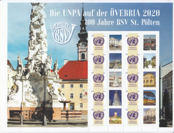 2020 United Nations Vienna  LARGE Miniature Sheet Of 10 MNH@BELOW FACE VALUE *small Bangs To Corners Stamps Unaffected* - Ungebraucht