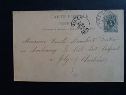 Belgique  Oblitération Yves Gomezee Sur EP N°19 - Postkaarten [1871-09]