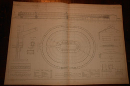 Plan Du Palais De L'Exposition Universelle De 1867 à Paris.1866. - Travaux Publics