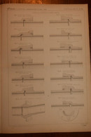 Plan De Tuyaux De Conduite à Joints Forçés.1866. - Obras Públicas