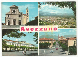 AB4370 Avezzano (L'Aquila) - Panorama Vedute Multipla - Auto Cars Voitures / Viaggiata 1964 - Avezzano