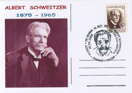 FAMOUS PEOPLE, ALBERT SCHWEITZER, SPECIAL POSTCARD, 2005, ROMANIA - Albert Schweitzer