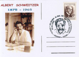 FAMOUS PEOPLE, ALBERT SCHWEITZER, SPECIAL POSTCARD, 2005, ROMANIA - Albert Schweitzer