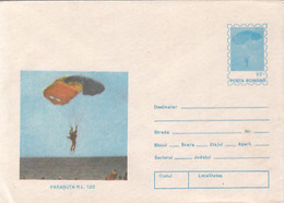 SPORTS, PARACHUTTING, RL 12/2 PARACHUTE, COVER STATIONERY, ENTIER POSTAL, 1994, ROMANIA - Fallschirmspringen