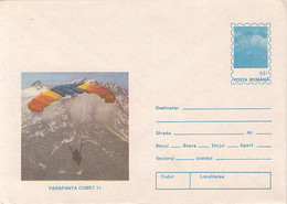 SPORTS, PARACHUTTING, COMET 11 SKY GLIDER, COVER STATIONERY, ENTIER POSTAL, 1994, ROMANIA - Parachutting