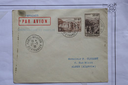 AK6  FRANCE  BELLE LETTRE   1938 PARIS POUR ALGER ALGERIE+INAUGURATION DU SERVICE AERIEN + AFFRANCH. INTERESSANT - 1960-.... Briefe & Dokumente