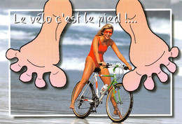 PIN-UP // HUMOUR - "Le Vélo C'est Le Pied" - Jeune Femme Sexy En Maillot De Bain Cpm GF ( ͡♥ ͜ʖ ͡♥) ♥ - Pin-Ups
