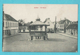 * Aalter - Aeltre (Oost Vlaanderen) * (Photo Aug. De Vlieger) De Markt, Grand'Place, Kiosk, Kiosque, Café, Old, Rare - Aalter
